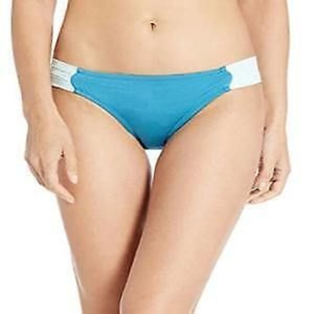 BCBGMAXAZRIA Women's Shirred Side Sash Low-Rise Hipster Bikini Bottom - Size 6